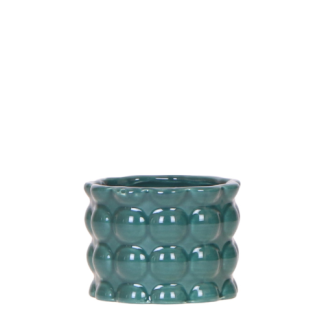 Kolibri Home | Cotton Shine decorative pot - Green - Ø6cm
