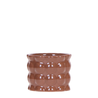 Kolibri Home | Cotton Shine decorative pot - Brown - Ø6cm